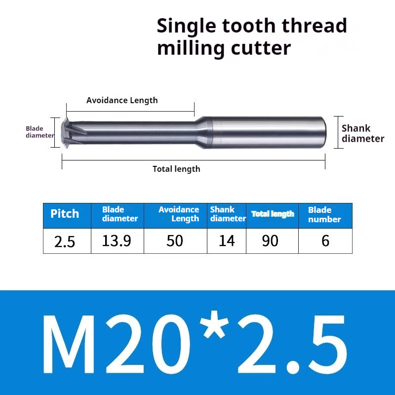 2034-65° three-tooth thread milling cutter, tungsten steel alloy end mill, tooth milling cutter, three-edged coating, M2M3M4M6 CNC cutter Shandong Denso Pricision Tools Co.,Ltd.